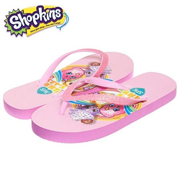 Shopkins Let's Party D'Lish Donut Flip Flops Shoes NWT - Picture 4 of 8